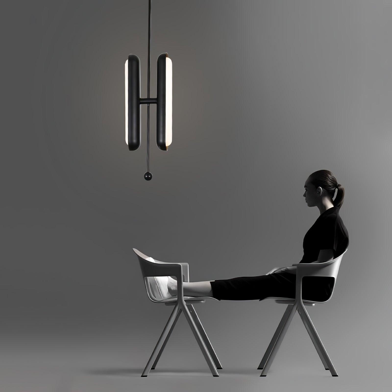 Lyvinaris Geometric Brass Linear Pendant Light - Lamp Outdoor