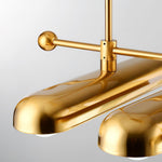 Lyvinaris Geometric Brass Linear Pendant Light - Lamp Outdoor