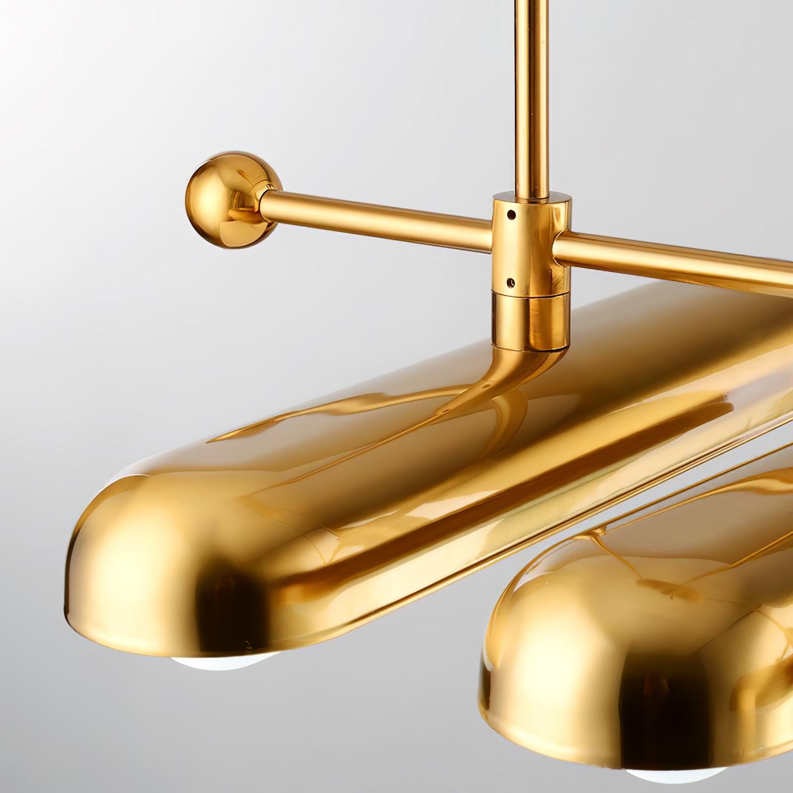 Lyvinaris Geometric Brass Linear Pendant Light - Lamp Outdoor