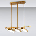 Lyvinaris Geometric Brass Linear Pendant Light - Lamp Outdoor