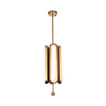 Lyvinaris Geometric Brass Linear Pendant Light - Lamp Outdoor