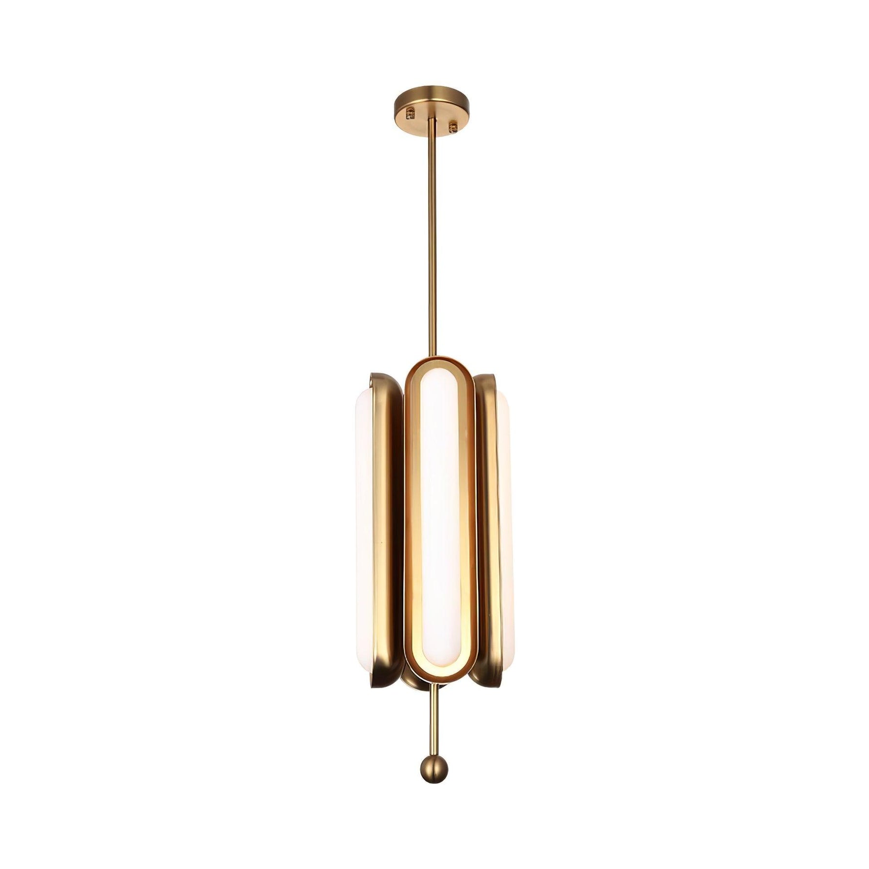 Lyvinaris Geometric Brass Linear Pendant Light - Lamp Outdoor