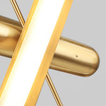 Lyvinaris Geometric Brass Linear Pendant Light - Lamp Outdoor