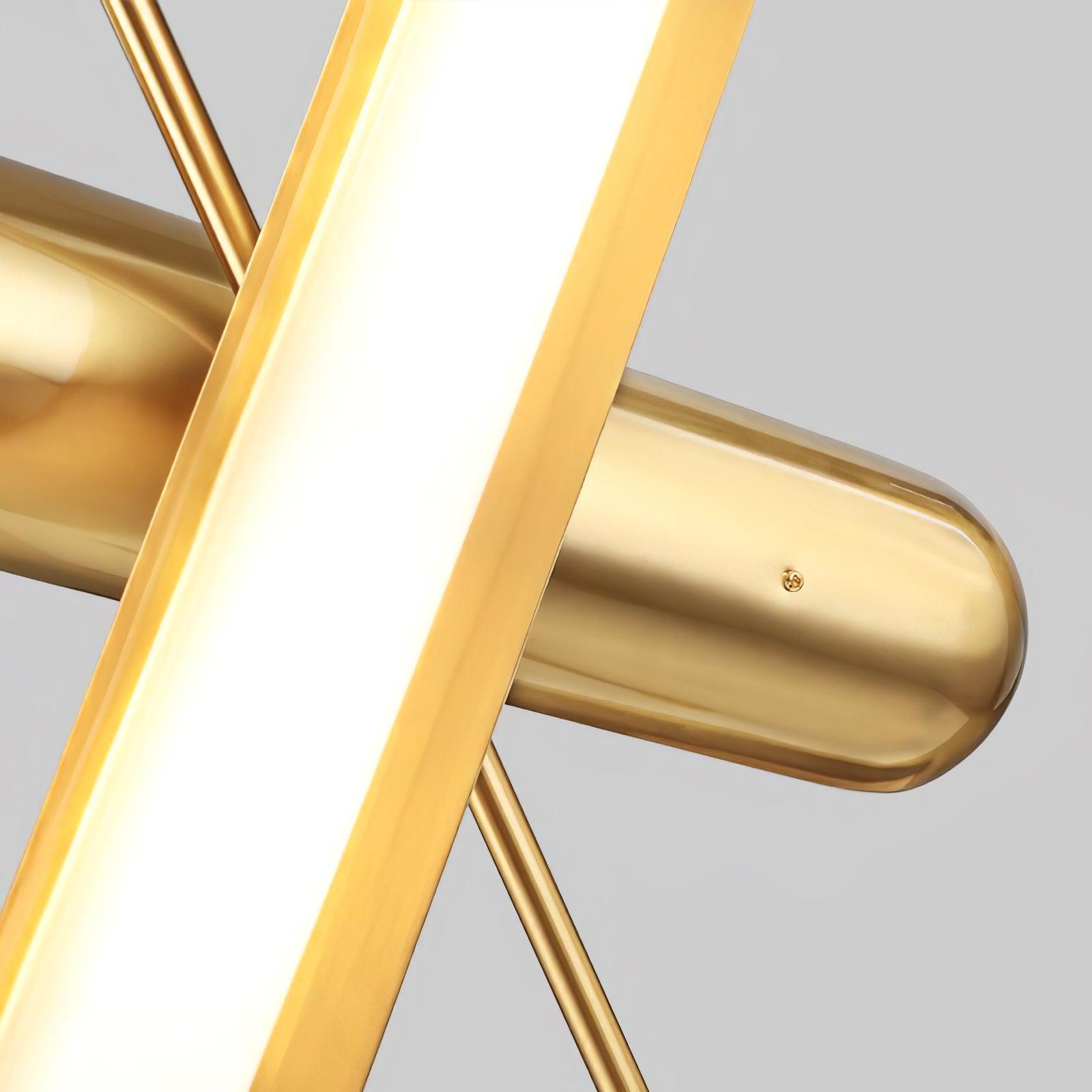 Lyvinaris Geometric Brass Linear Pendant Light - Lamp Outdoor