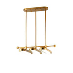 Lyvinaris Geometric Brass Linear Pendant Light - Lamp Outdoor