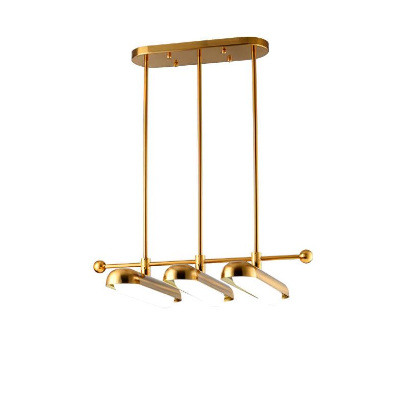Lyvinaris Geometric Brass Linear Pendant Light - Lamp Outdoor