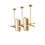 Lyvinaris Geometric Brass Linear Pendant Light - Lamp Outdoor