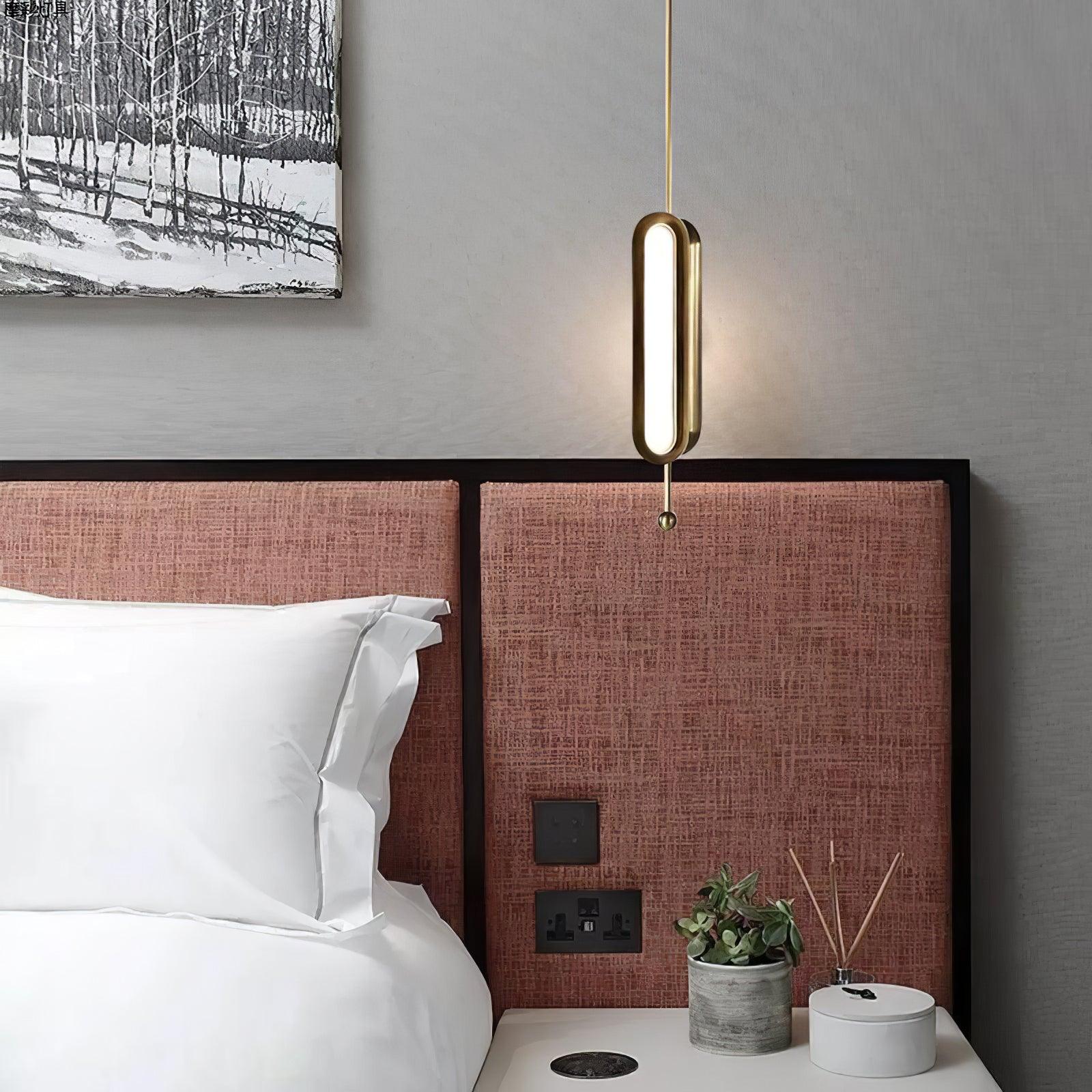 Lyvinaris Geometric Brass Linear Pendant Light - Lamp Outdoor