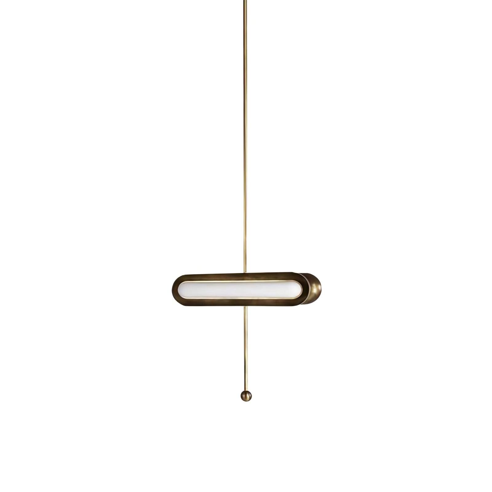 Lyvinaris Geometric Brass Linear Pendant Light - Lamp Outdoor