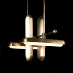Lyvinaris Geometric Brass Linear Pendant Light - Lamp Outdoor