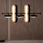 Lyvinaris Geometric Brass Linear Pendant Light - Lamp Outdoor