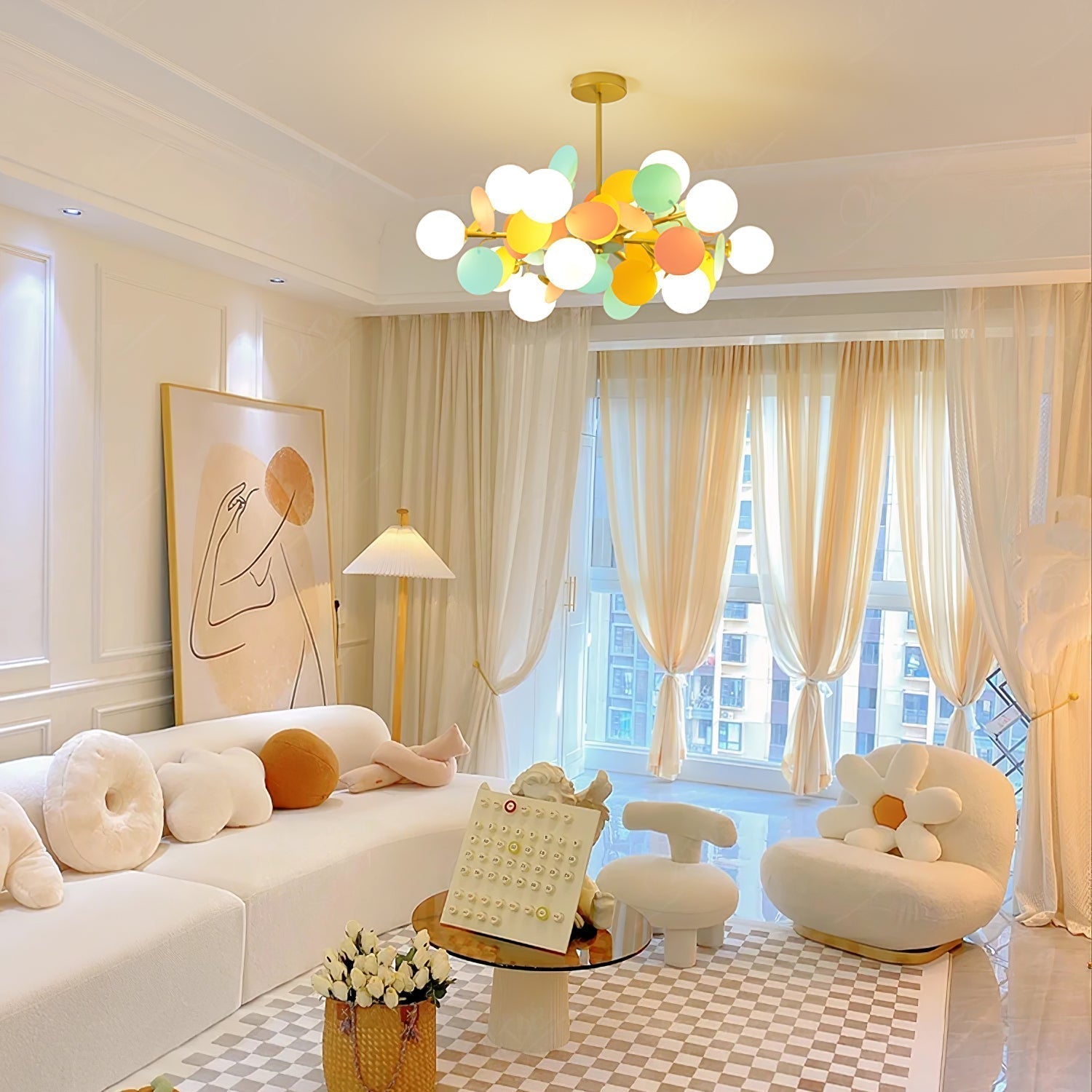 Off White Tree Chandelier - Lamp Outdoor
