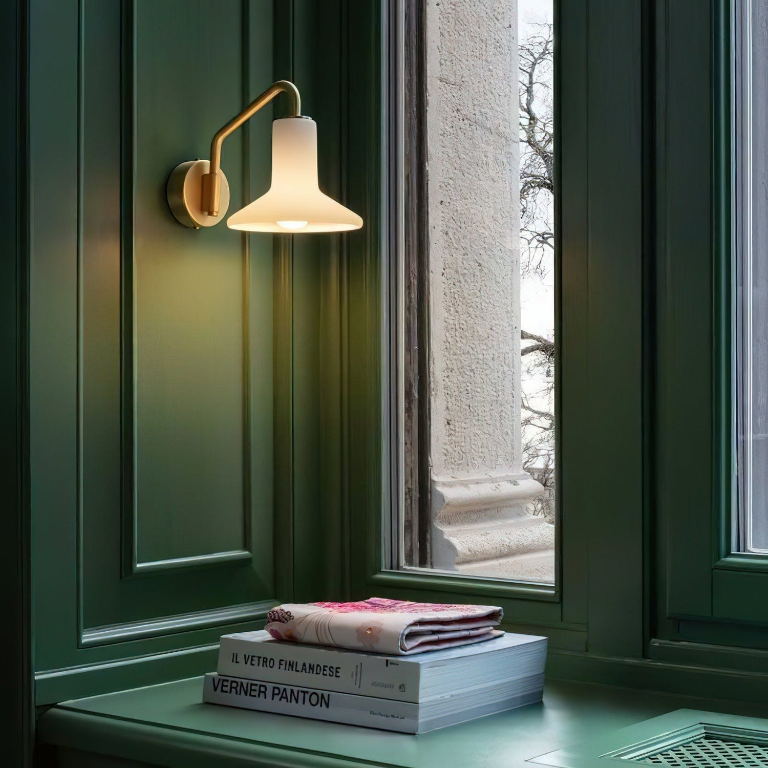 Olly Modern Glass Wall Light