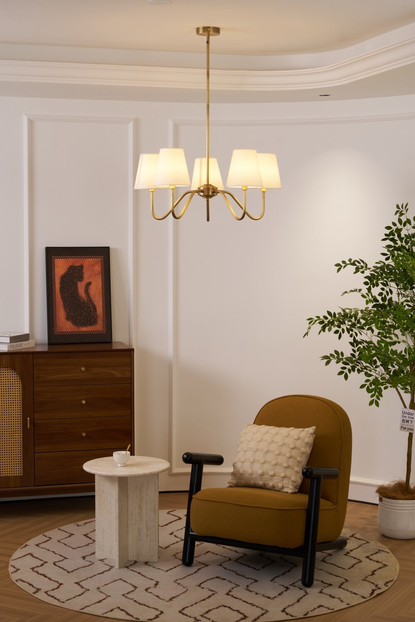 Opaluxe Brass Chandelier - Lamp Outdoor
