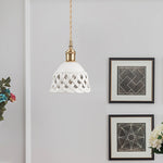 Openwork Ceramic Pendant Lamp - Lamp Outdoor
