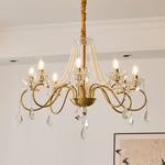 Opulent Pearl Crystal Chandelier - Lamp Outdoor