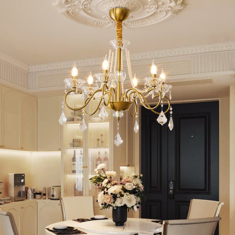 Opulent Pearl Crystal Chandelier - Lamp Outdoor