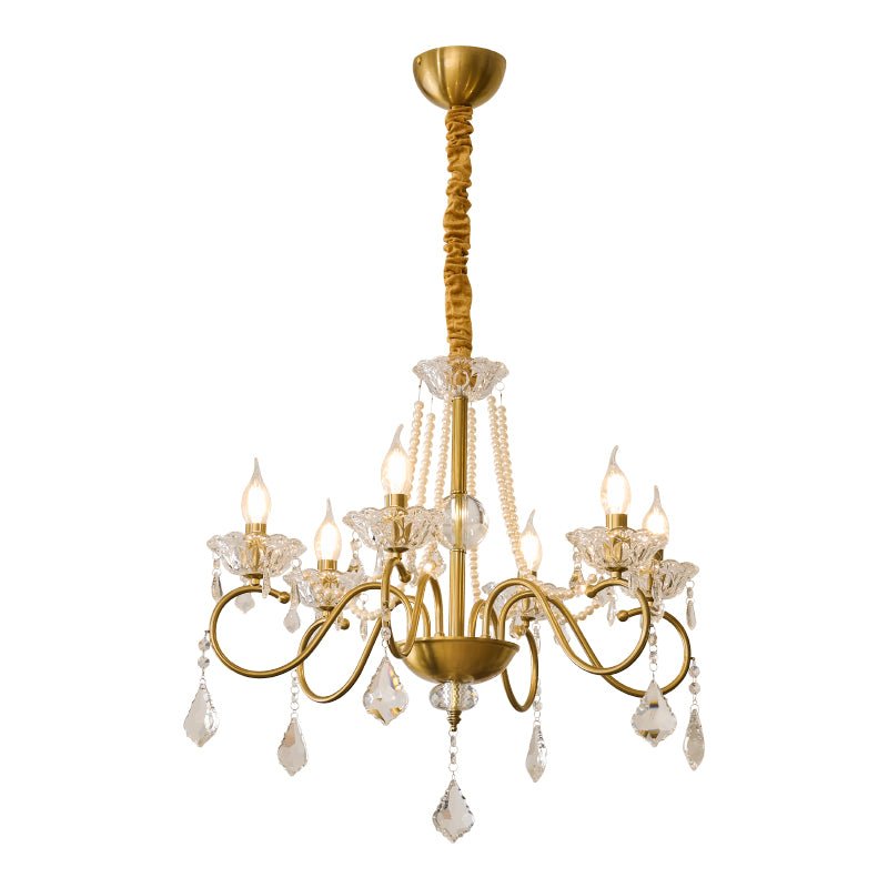 Opulent Pearl Crystal Chandelier - Lamp Outdoor