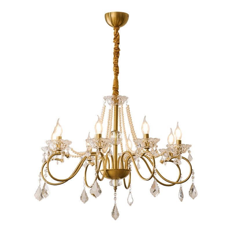 Opulent Pearl Crystal Chandelier - Lamp Outdoor