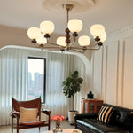 Orb Walnut Chandelier - Lamp Outdoor