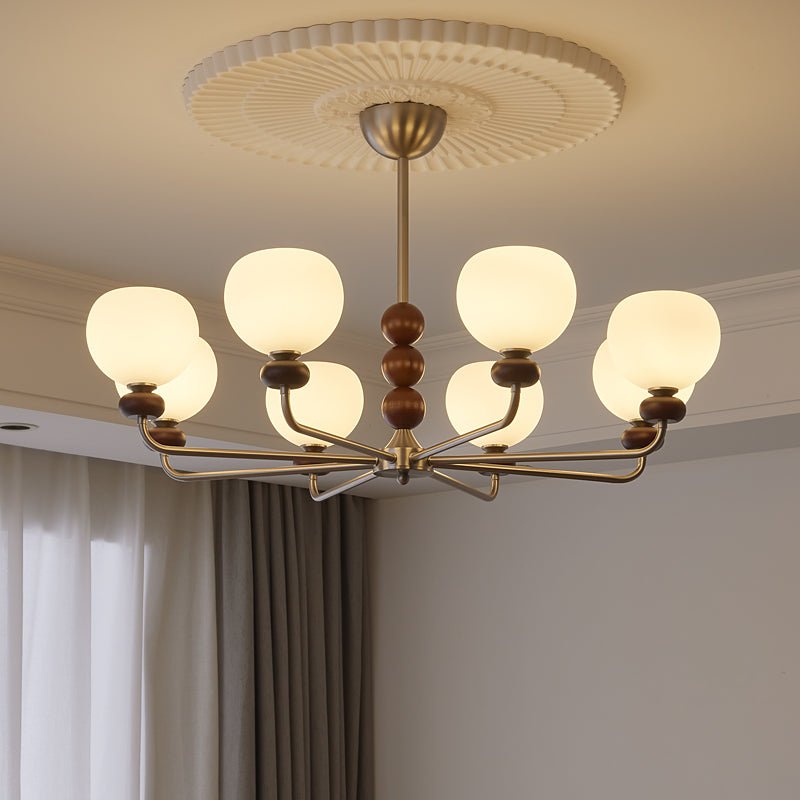 Orb Walnut Chandelier - Lamp Outdoor