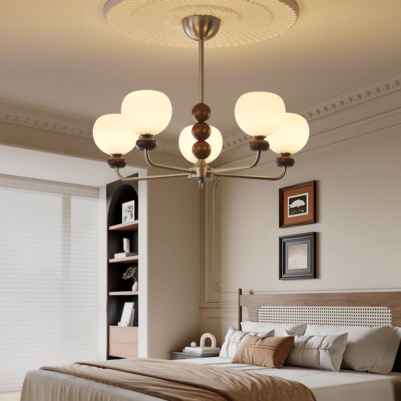 Orb Walnut Chandelier - Lamp Outdoor