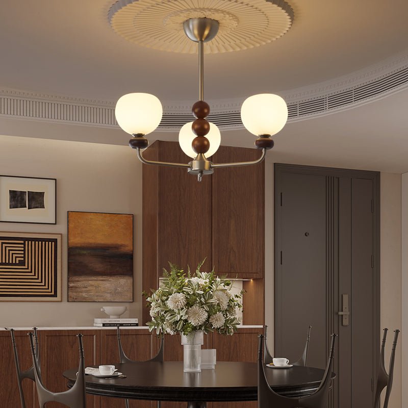Orb Walnut Chandelier - Lamp Outdoor