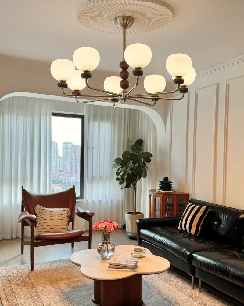 Orb Walnut Chandelier - Lamp Outdoor