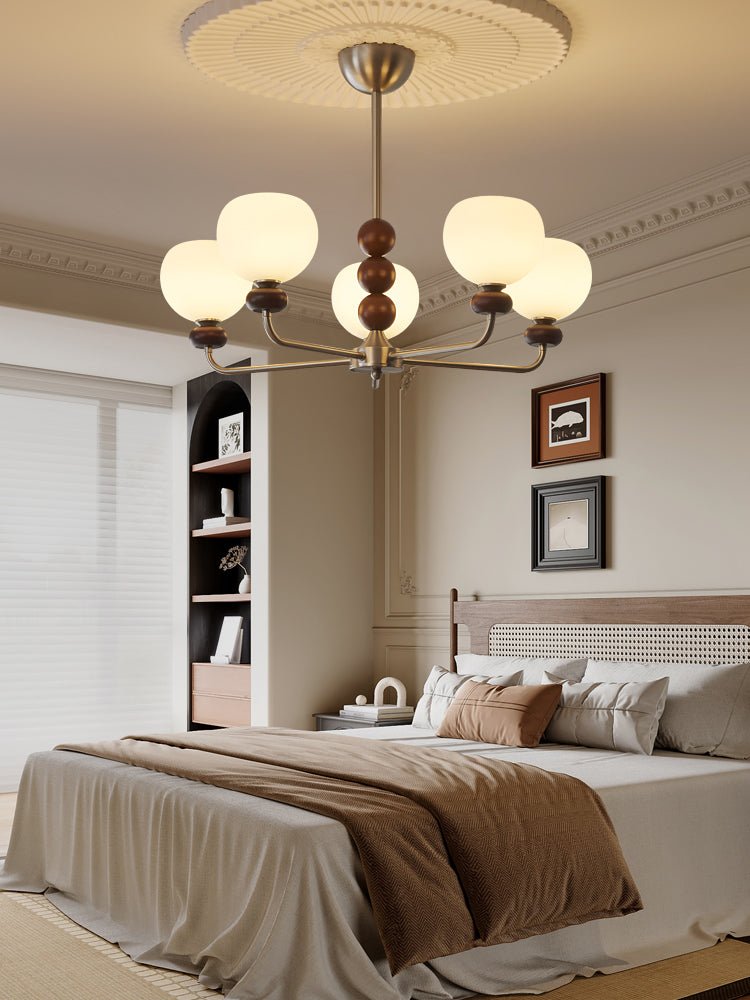 Orb Walnut Chandelier - Lamp Outdoor
