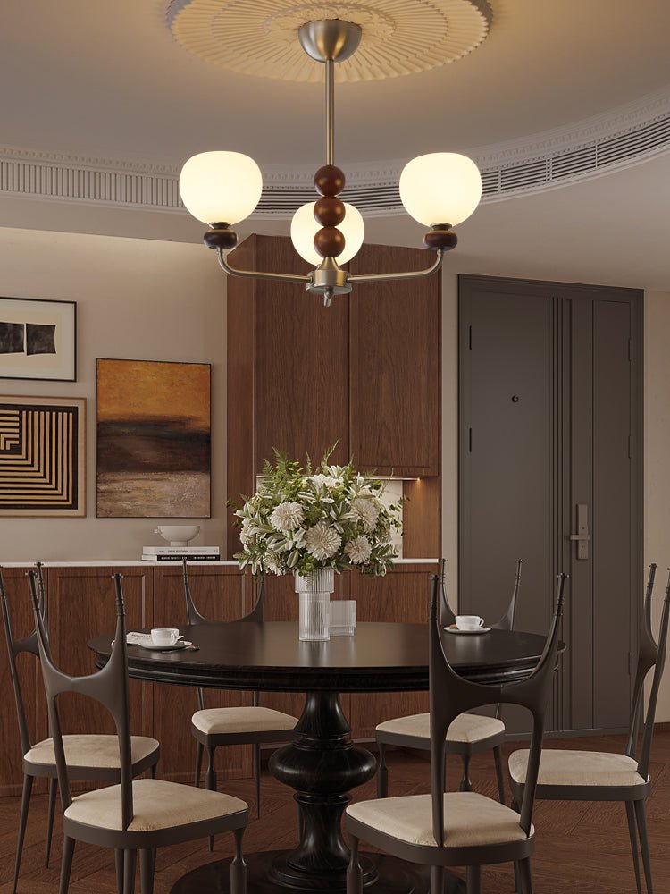 Orb Walnut Chandelier - Lamp Outdoor