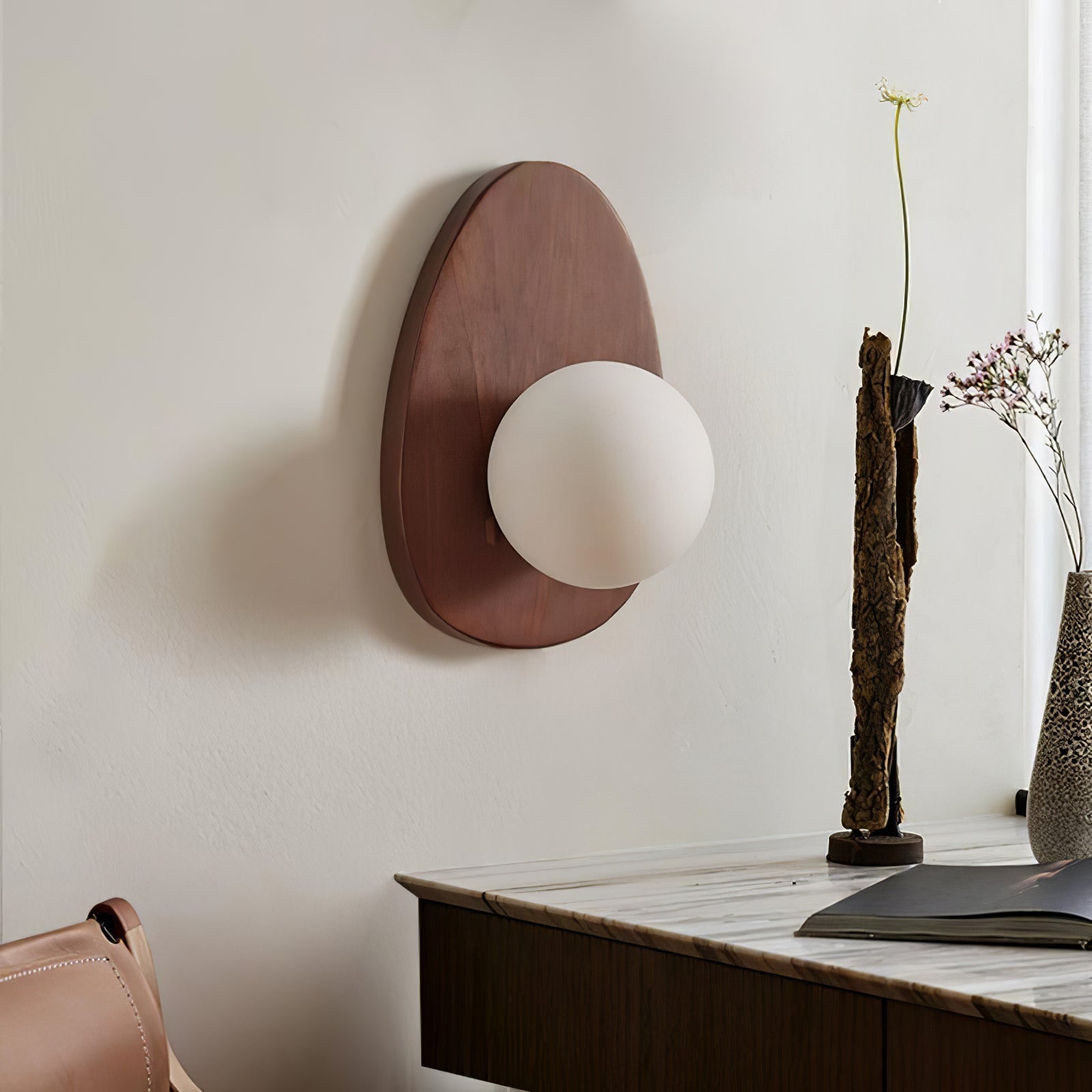 Orba Walnut Wall Lamp - Lamp Outdoor