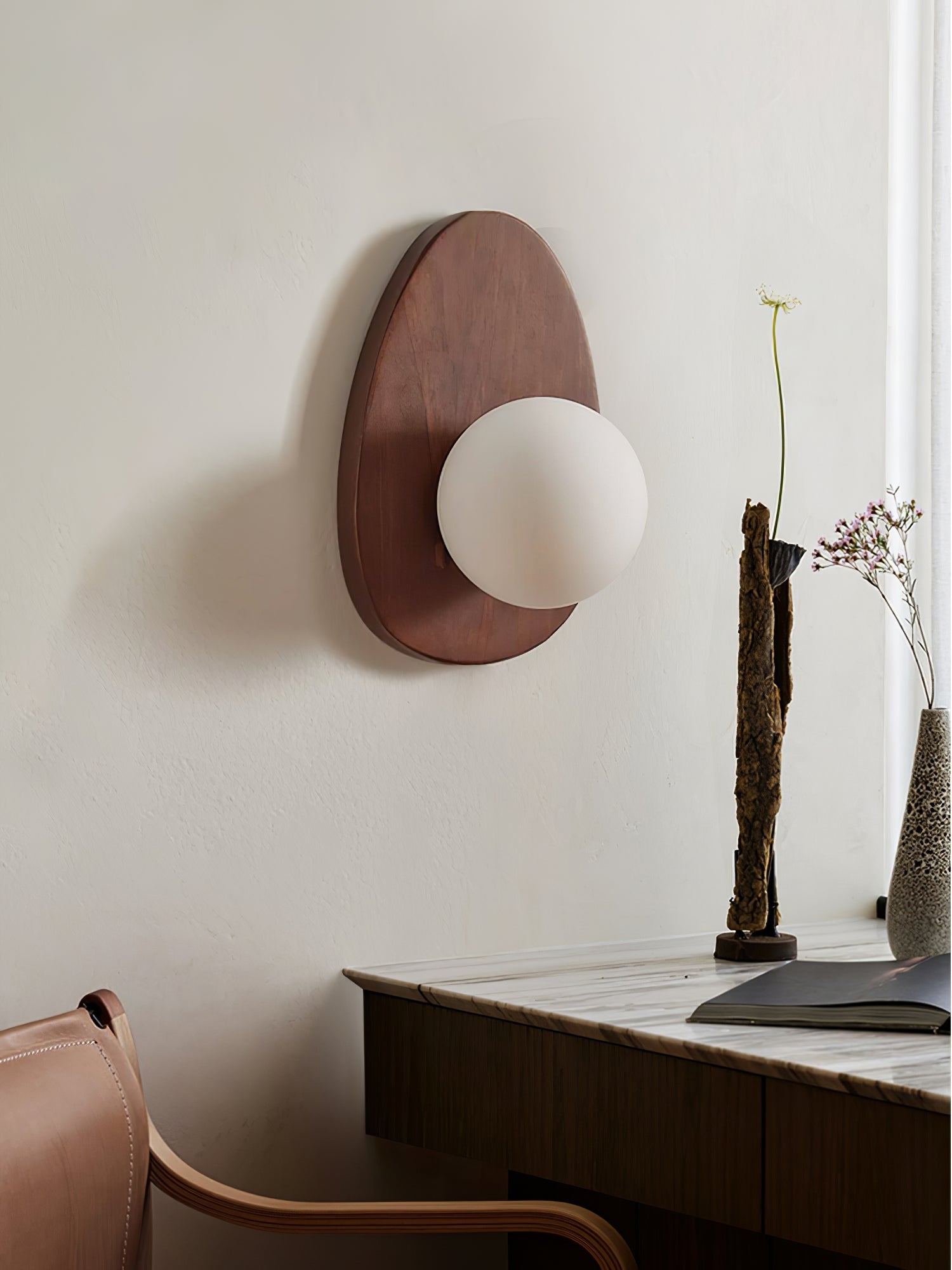 Orba Walnut Wall Lamp - Lamp Outdoor