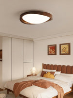 Walnut Curved Edge Ceiling Light - Lamp Outdoor