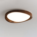 Walnut Curved Edge Ceiling Light - Lamp Outdoor