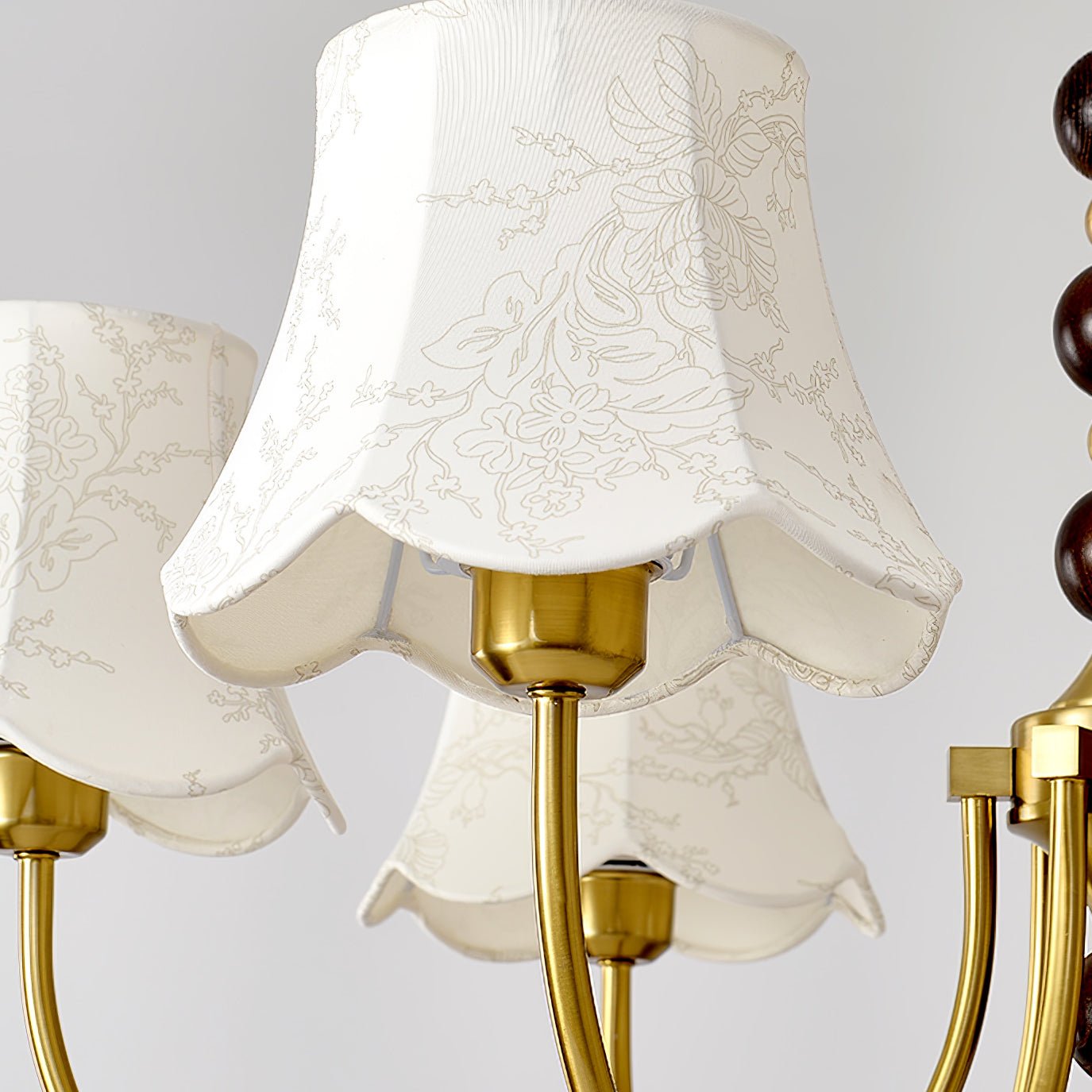 Orchid Chandelier Fabric Golden - Lamp Outdoor