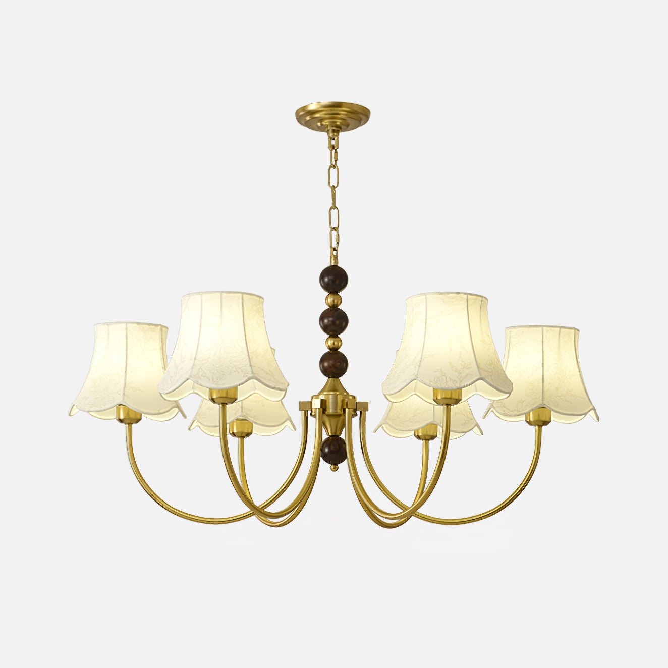 Orchid Chandelier Fabric Golden - Lamp Outdoor
