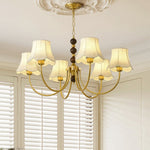 Orchid Chandelier Fabric Golden - Lamp Outdoor