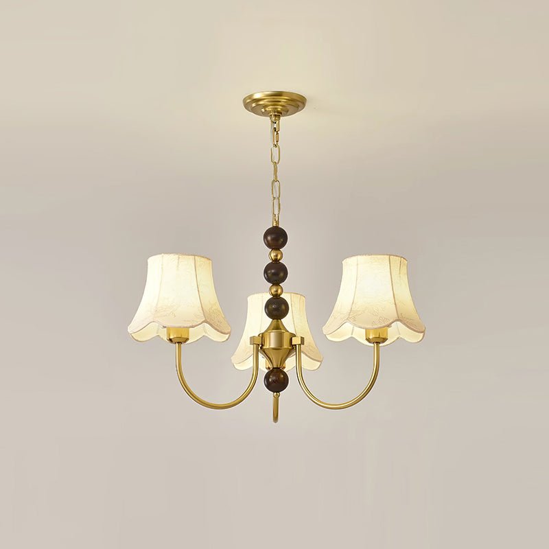 Orchid Chandelier Fabric Golden - Lamp Outdoor