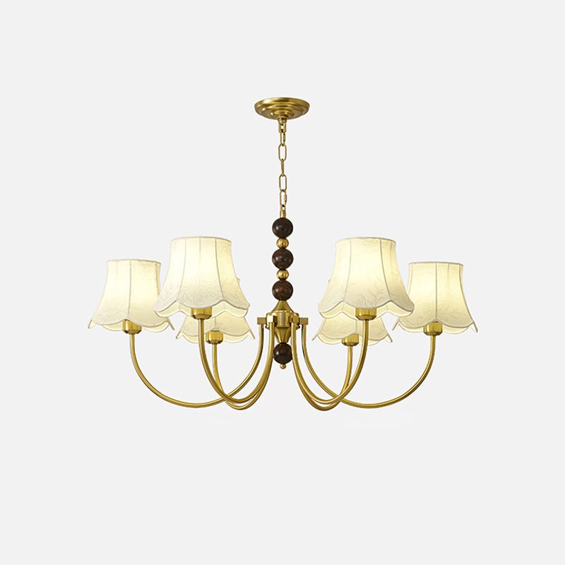 Orchid Chandelier Fabric Golden - Lamp Outdoor