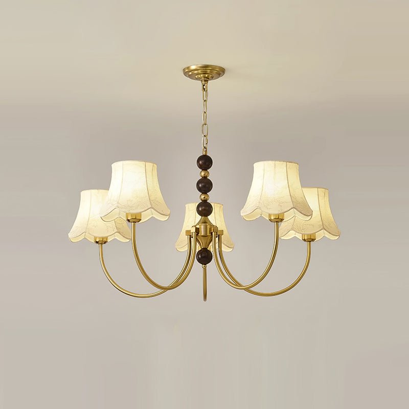 Orchid Chandelier Fabric Golden - Lamp Outdoor