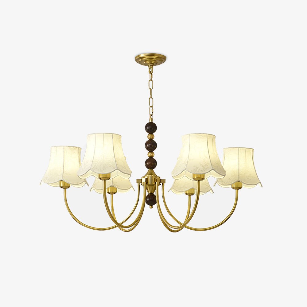 Orchid Chandelier Fabric Golden - Lamp Outdoor