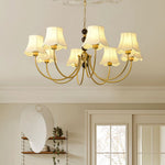 Orchid Chandelier Fabric Golden - Lamp Outdoor