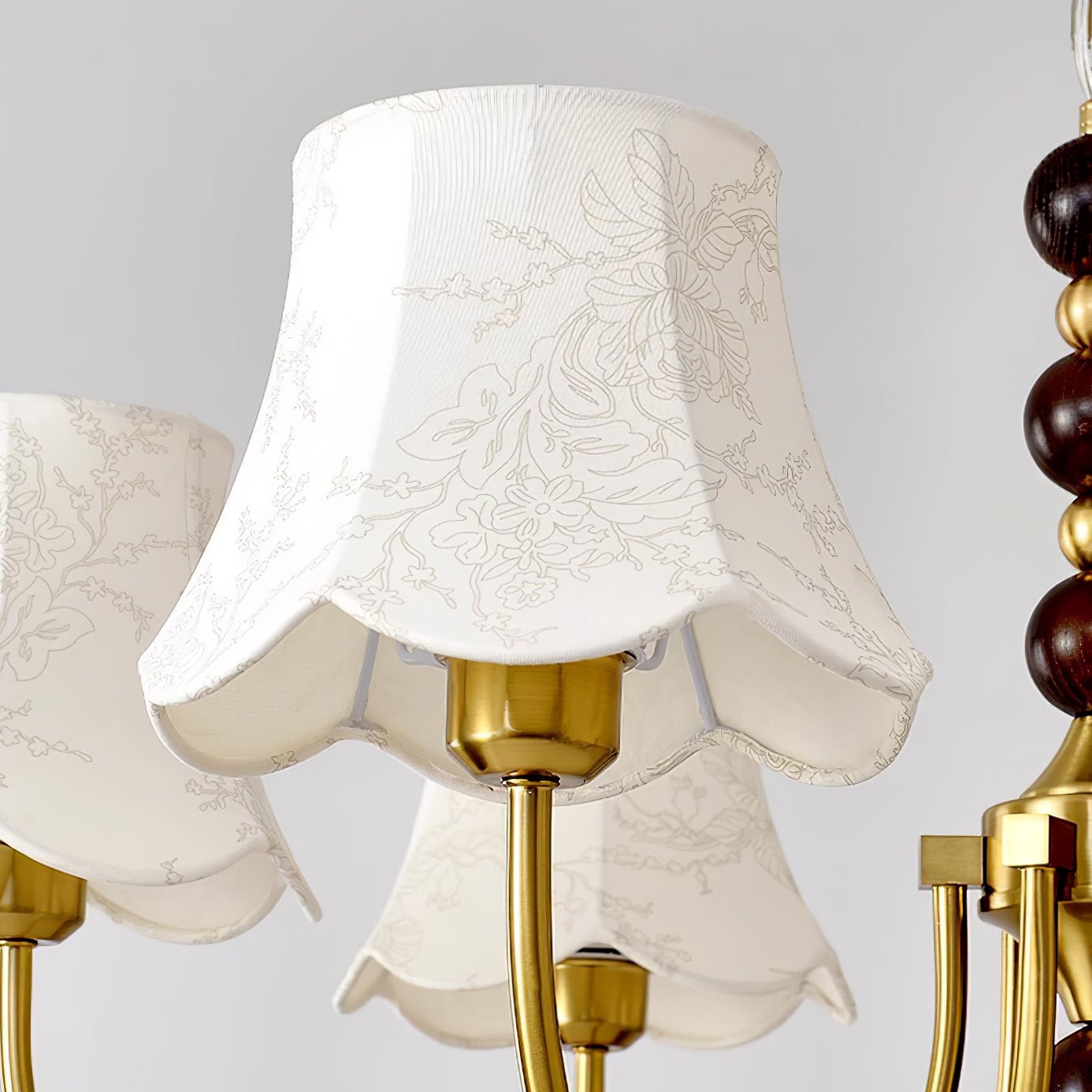 Orchid Chandelier Fabric Golden - Lamp Outdoor