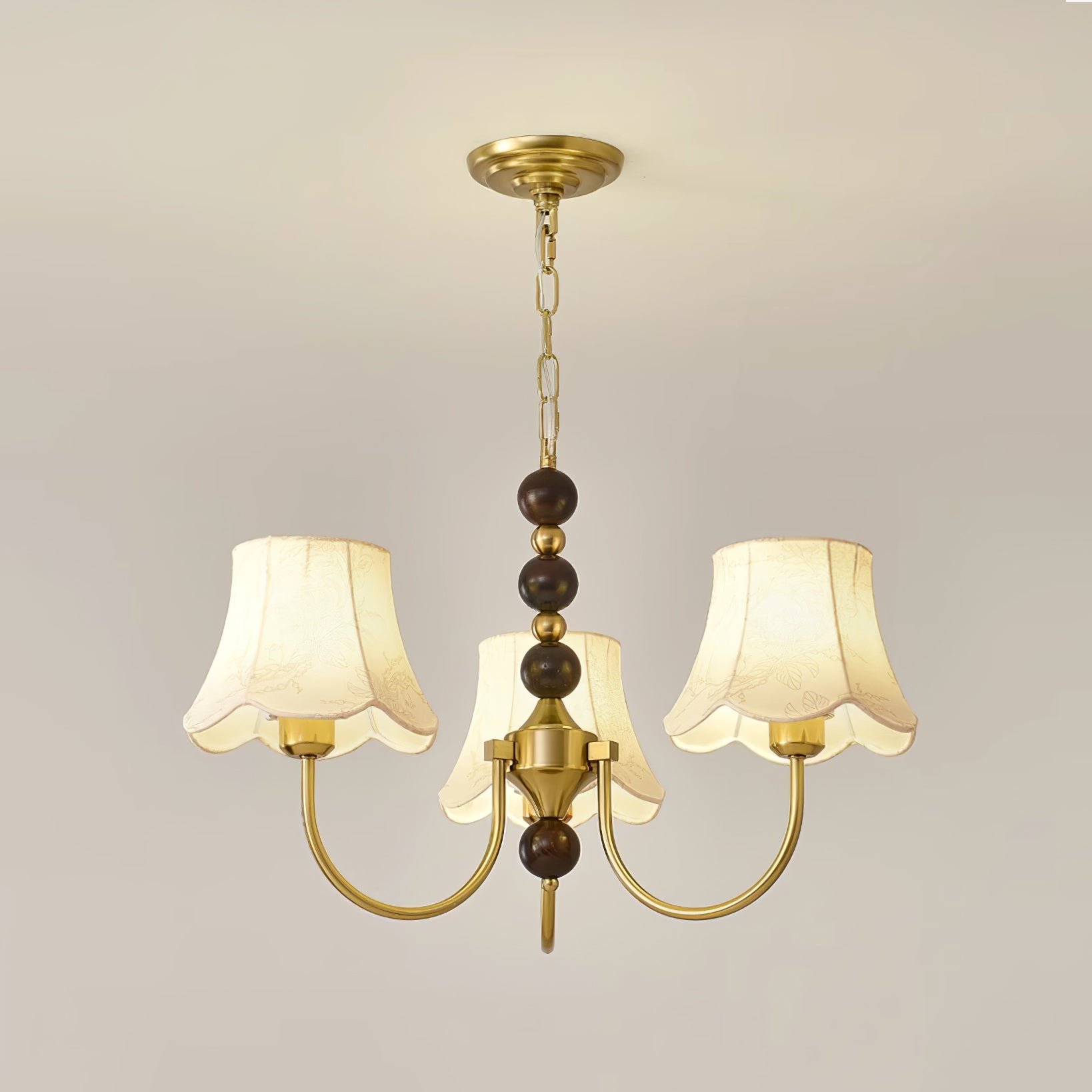 Orchid Chandelier Fabric Golden - Lamp Outdoor