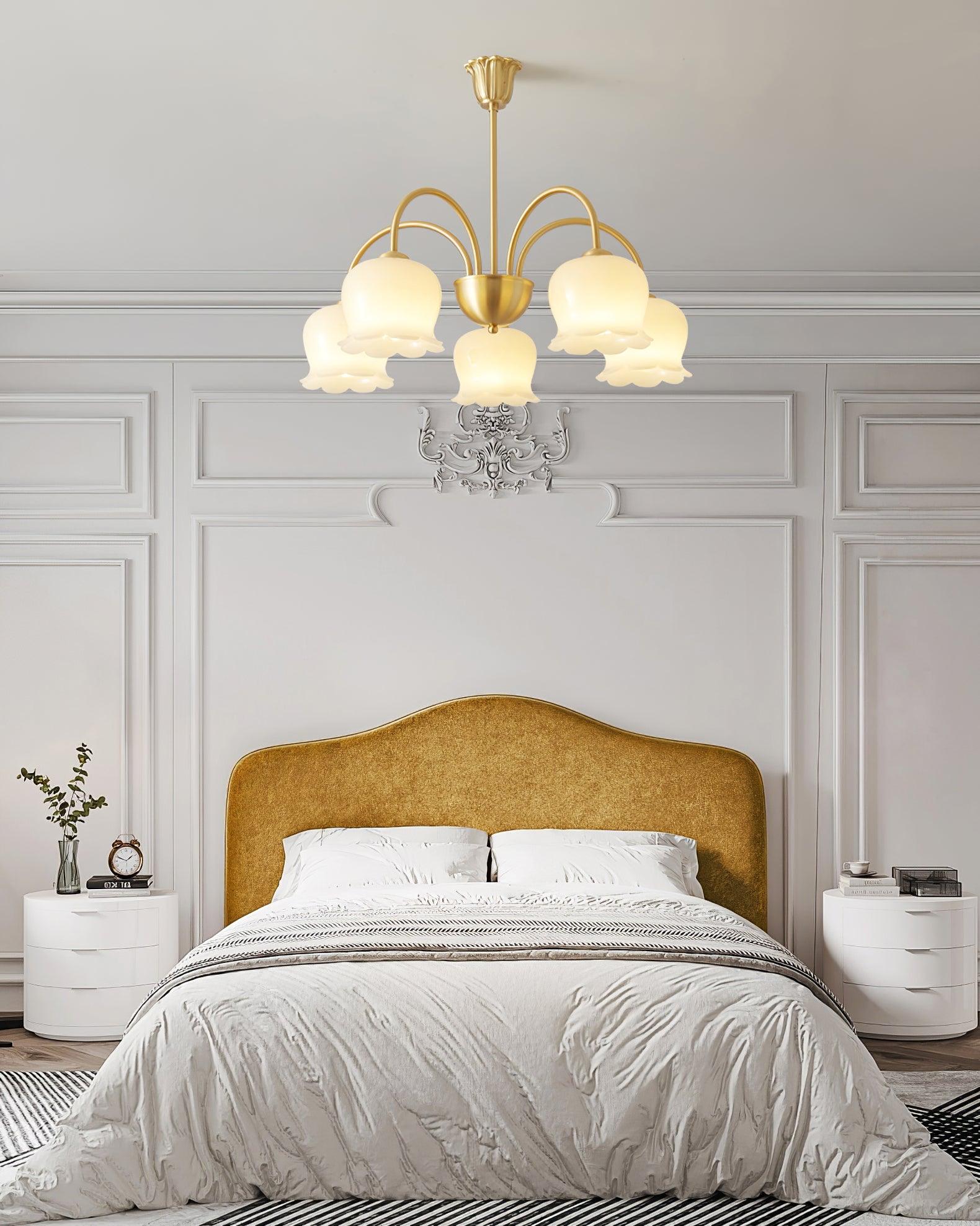 Orchids Brass Chandelier - Lamp Outdoor