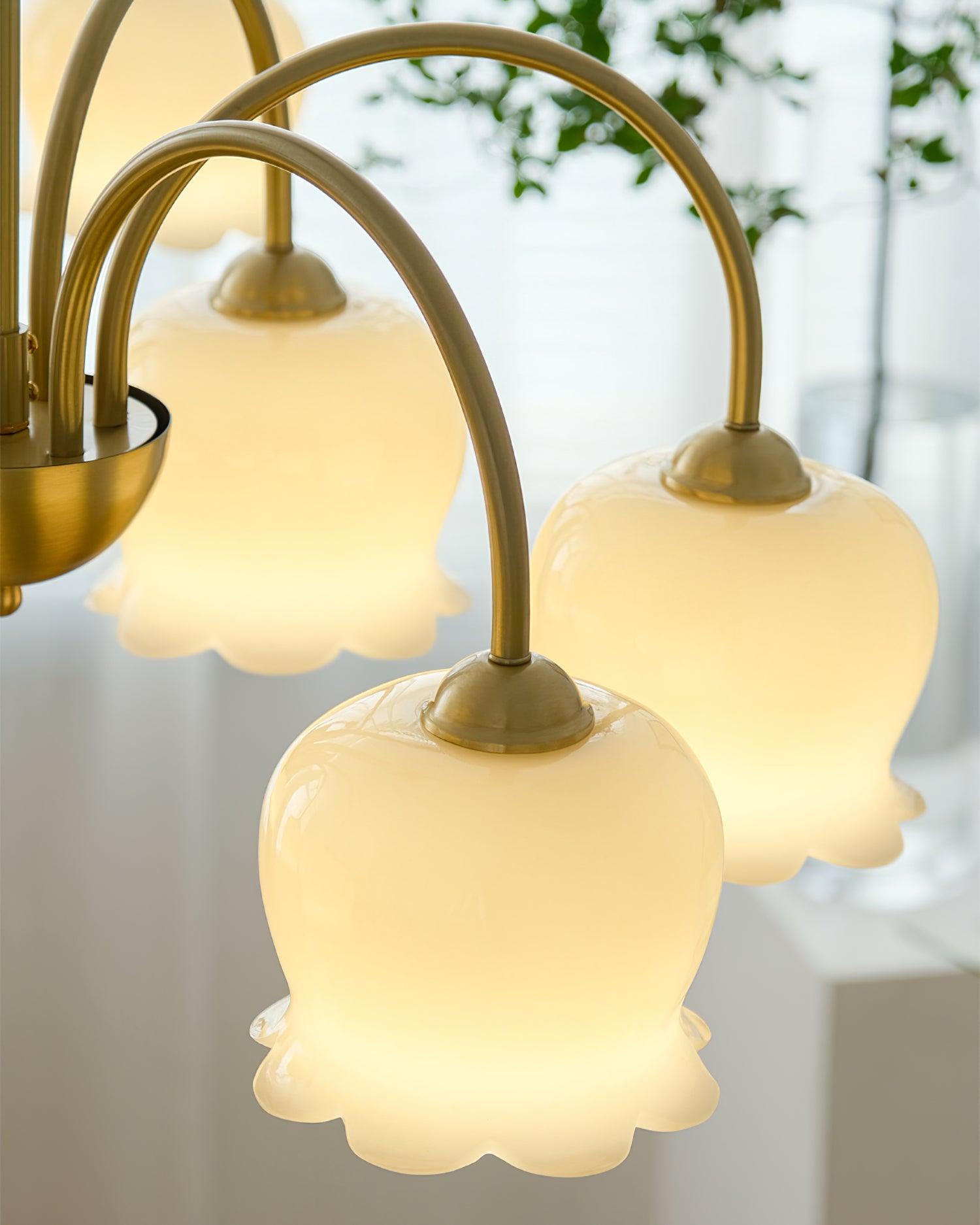 Orchids Brass Chandelier - Lamp Outdoor