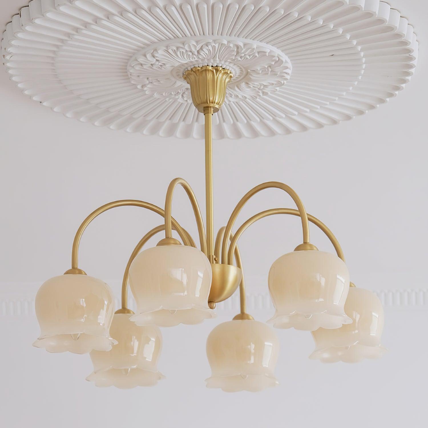 Orchids Brass Chandelier - Lamp Outdoor