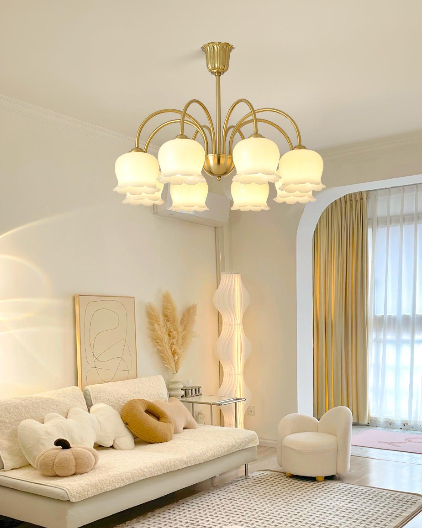 Orchids Brass Chandelier - Lamp Outdoor