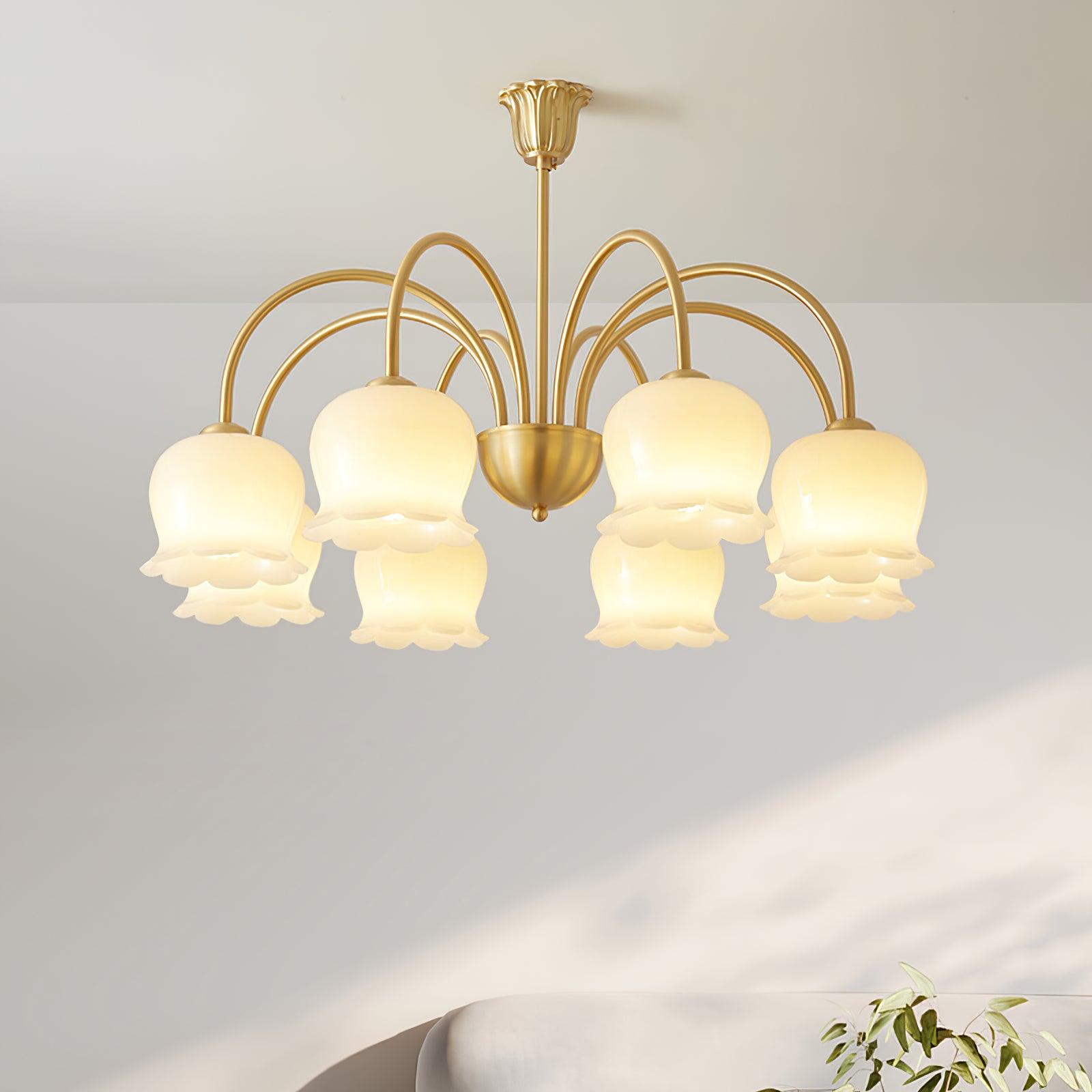 Orchids Brass Chandelier - Lamp Outdoor