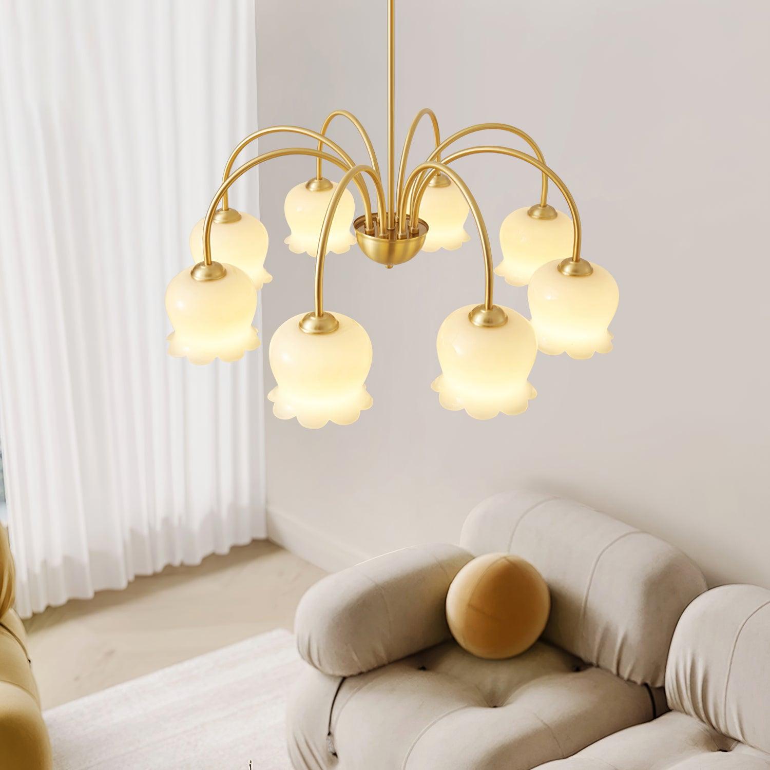 Orchids Brass Chandelier - Lamp Outdoor
